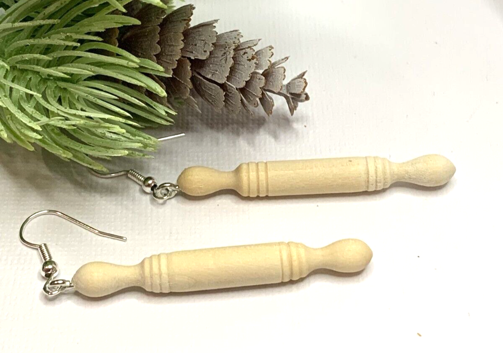 Rolling Pin Earring, Cooking Earring, Kitchen Earrings, Chef Earrings, Gift Idea