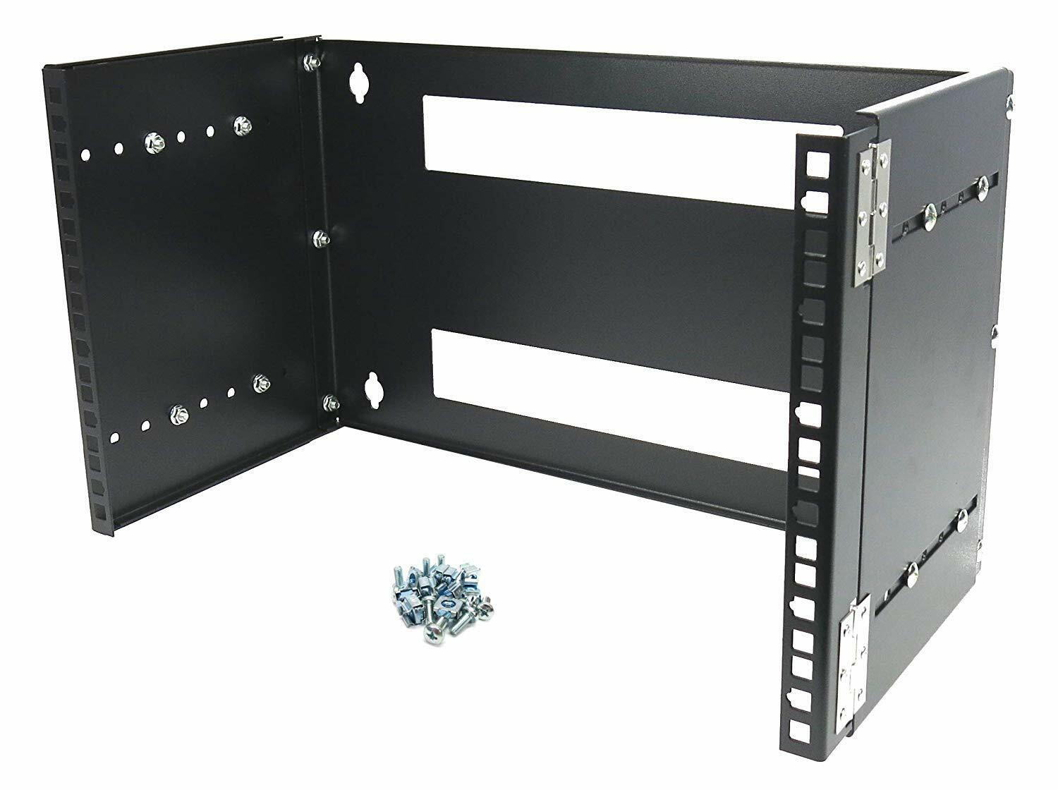 CNAweb 6U 19-Inch Hinged Extendable Wall Mount Bracket Network Equipment Rack