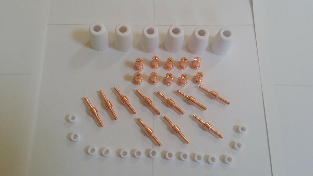 ACCURATE TOOLS Plasma Cutter Consumables 40pcs 50AMP Copper Extended ATPC52