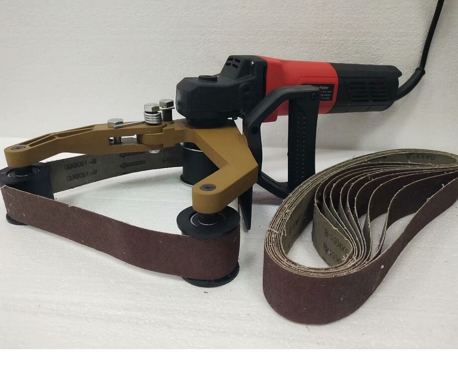 Pipe Polisher 110V Variable Speed + 110pcs 1/2"x30" Sanding Belt Set