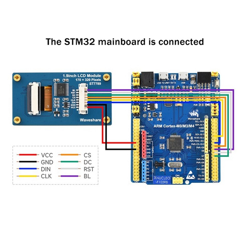 1.9 IPS 170X 320 Pixel SPI Interface 262K 9840 Color LCD Display Module-