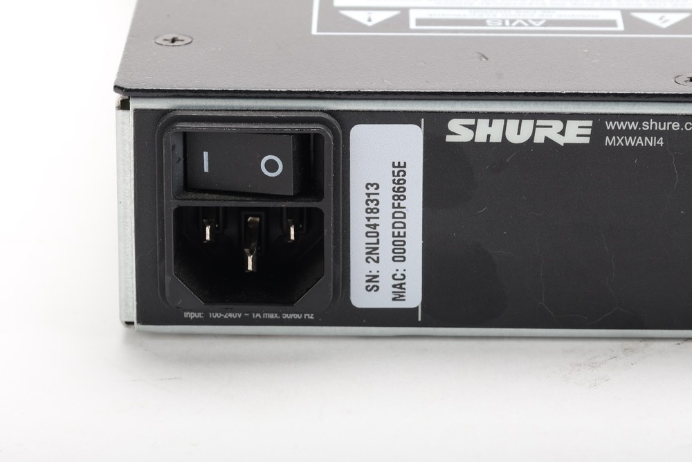 Shure MXWANI4 Microflex Wireless 4-Channel Audio Network Interface