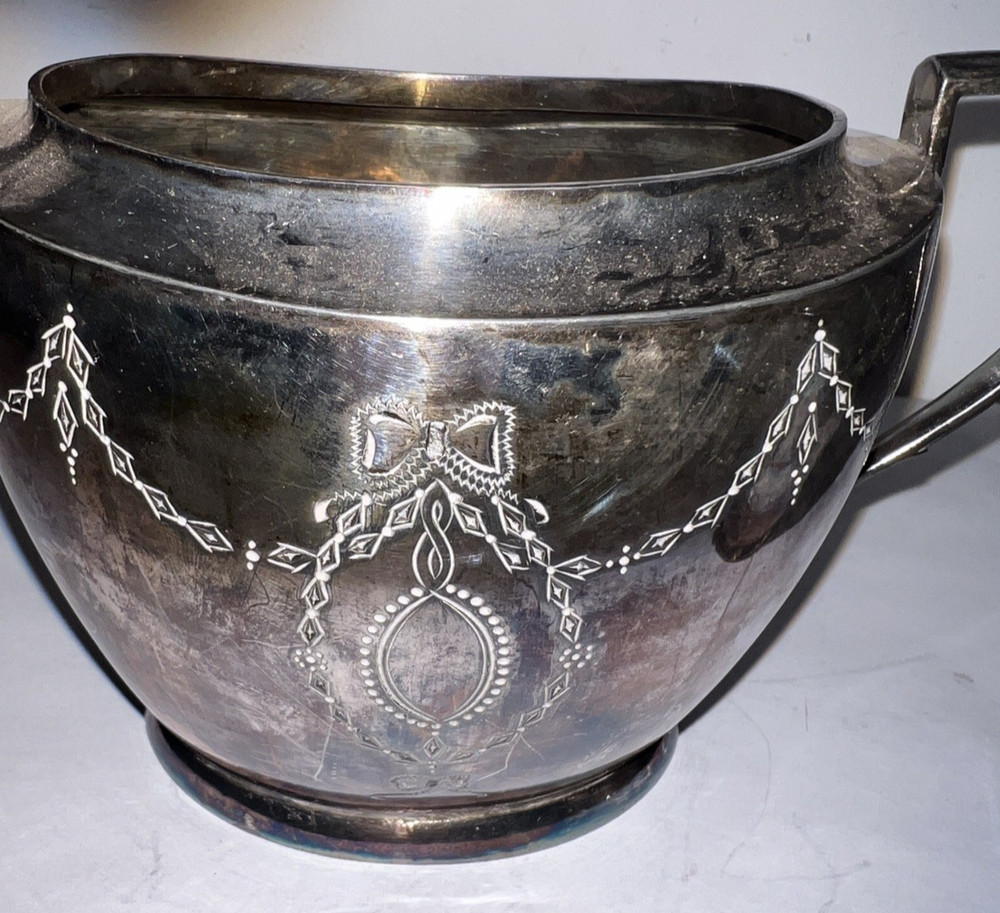 Vintage Edwardian EPNS Silver Plated 3 Piece Tea set