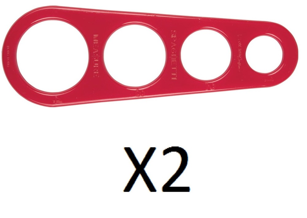 Fox Run Plastic Spaghetti Measure Portion Guide - Assorted Colors (2-Pack)
