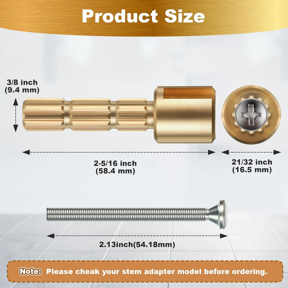 1 Pack Stem Adapter, Replacement for 970-0770 Plumbing Equipment Compatible with