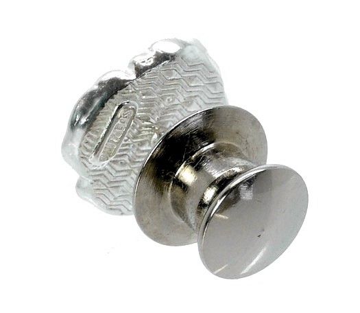 STERLING SILVER ENAMELLED POPPY TIE TACK 