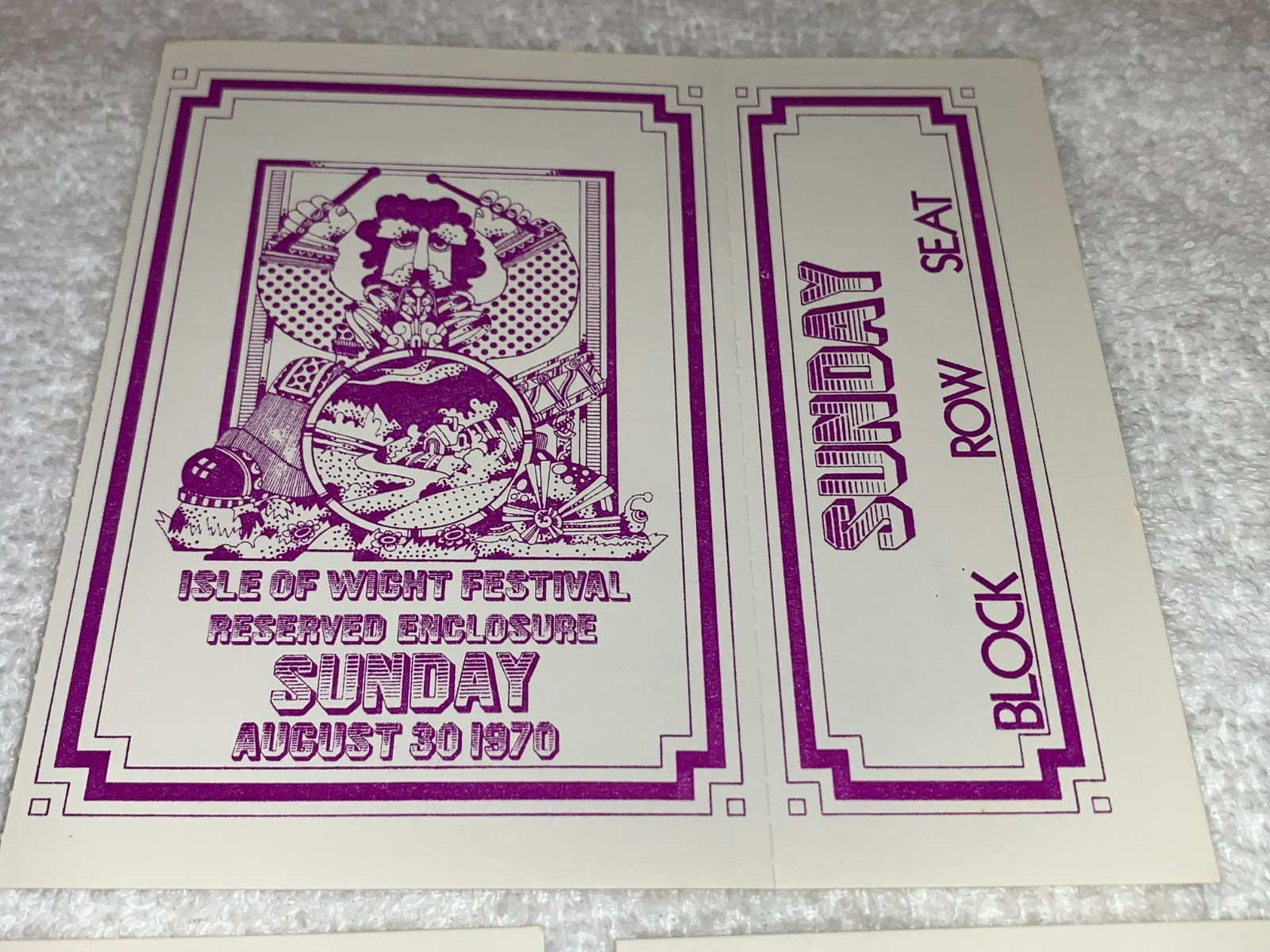JIMI HENDRIX THE DOORS THE WHO 3 Isle Of Wight 1970 Festival Concert Tickets U.K