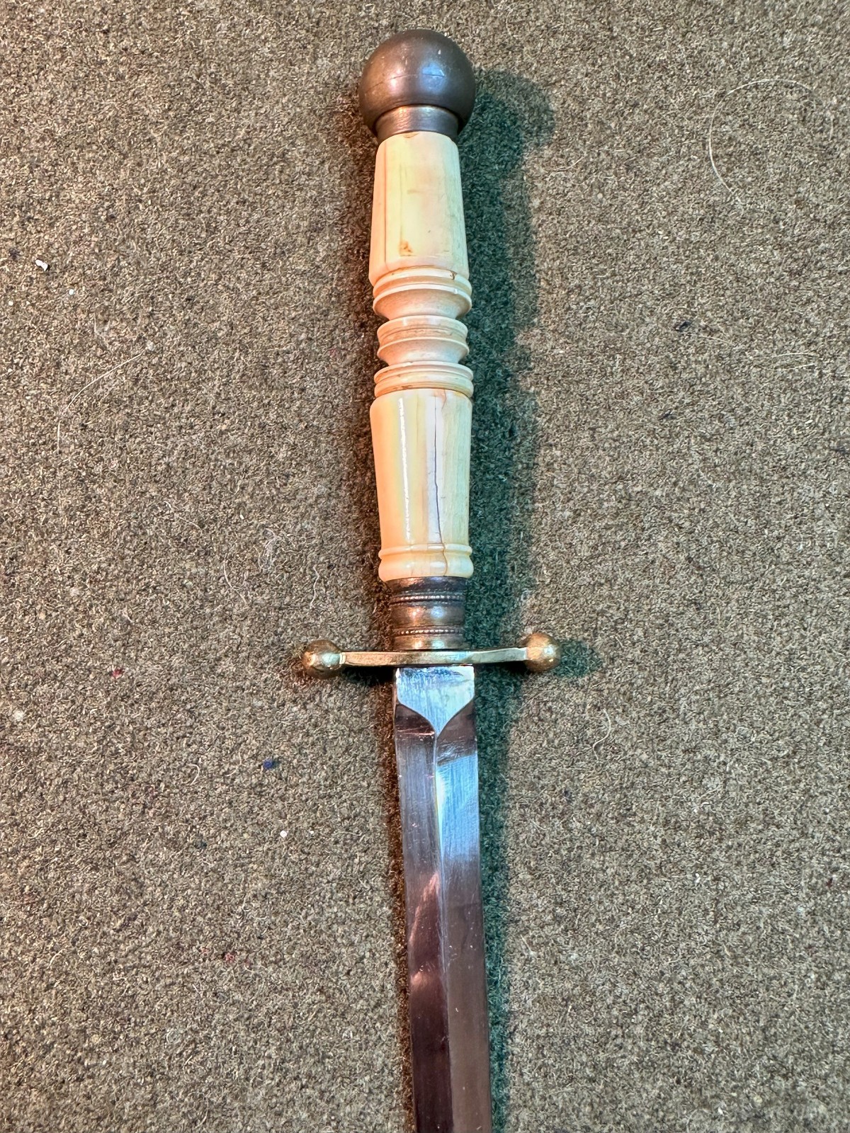 1840 - 1880 NAVAL DIRK AMERICAN OR BRITISH WAR OF 1812 - CIVIL WAR DAGGER KNIFE