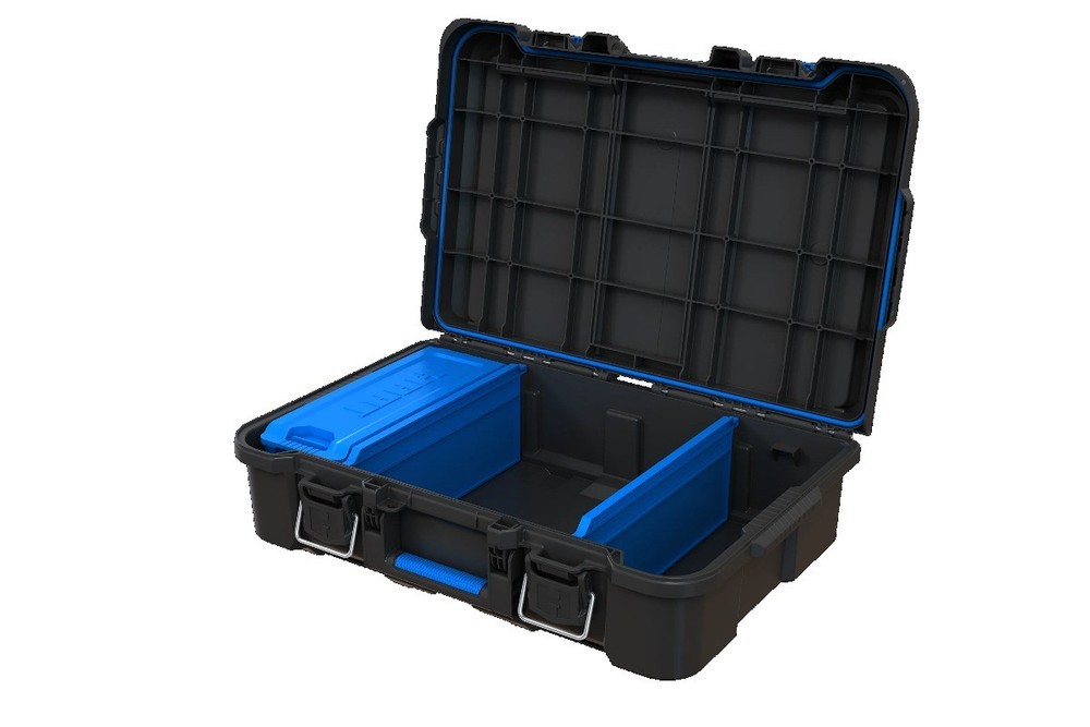 Modular Storage Tool Box, Stack System, Small Blue Organizer & Dividers