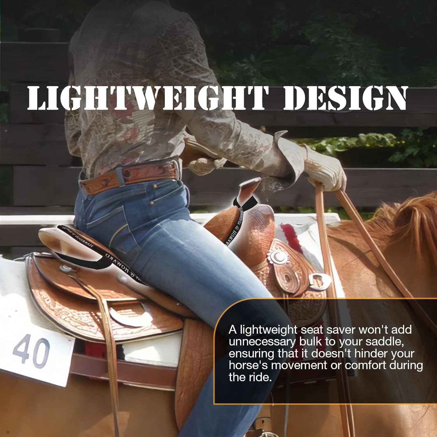 Trail Seat Saver Western Tack Saddle Ride-On Pad with Cushion Bottom Helps Distr