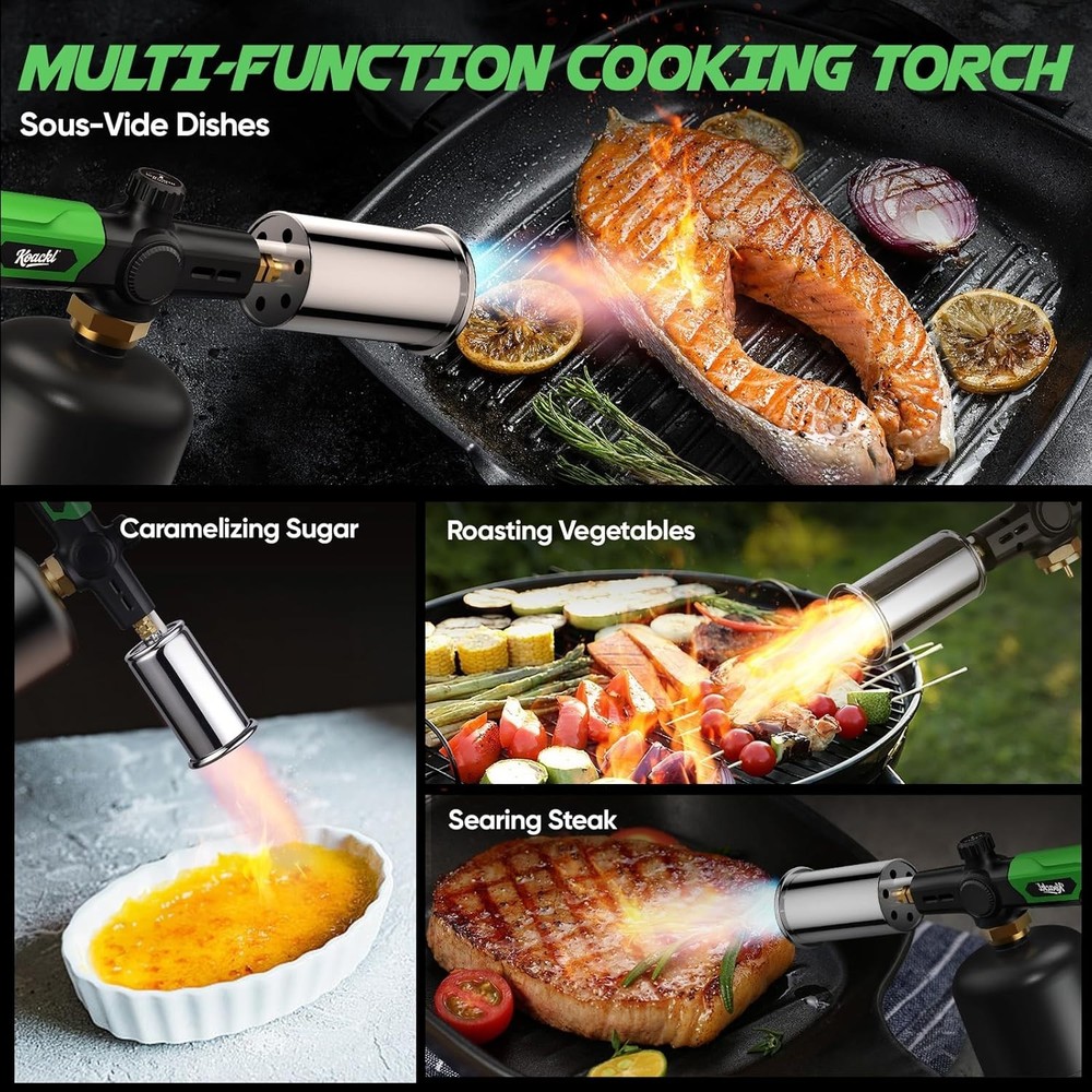 Propane Torch Head, Powerful Charcoal Torch Lighter, Campfire Starter, Grill