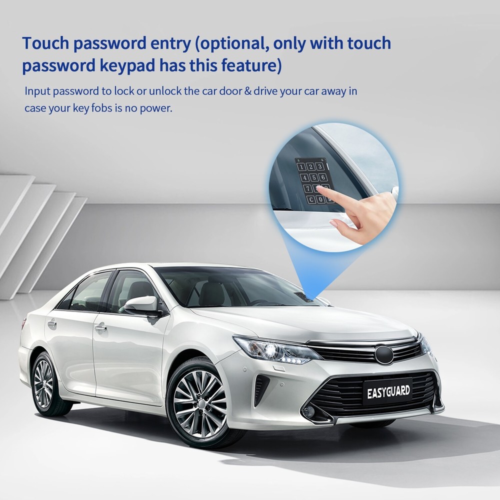 EASYGUARD keyless entry system start stop push button switch remote engine start