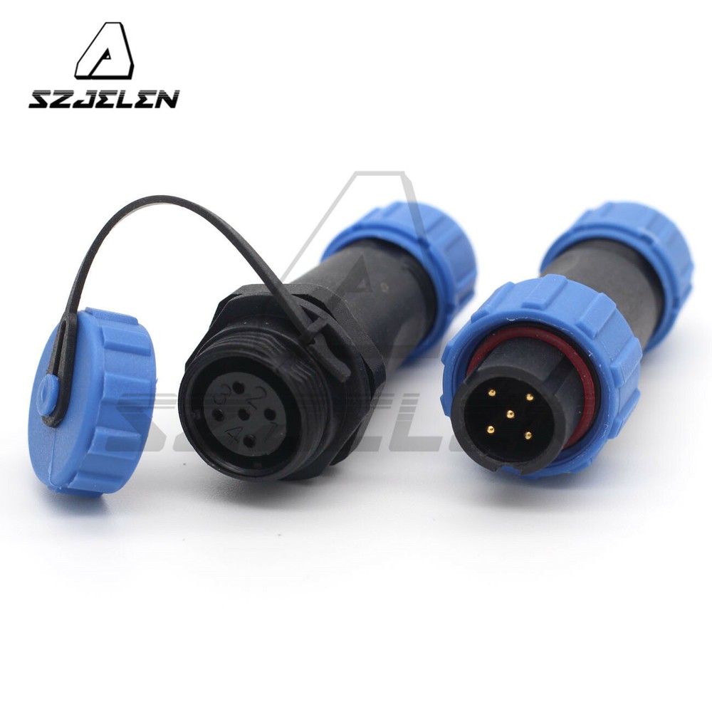 SP13 5Pin Industrial Cable Connector,Waterproof Electrical Connector Plug Socket