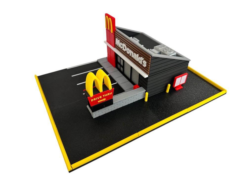 3D Printed Fast Food Resturant 164 Scale Diorama