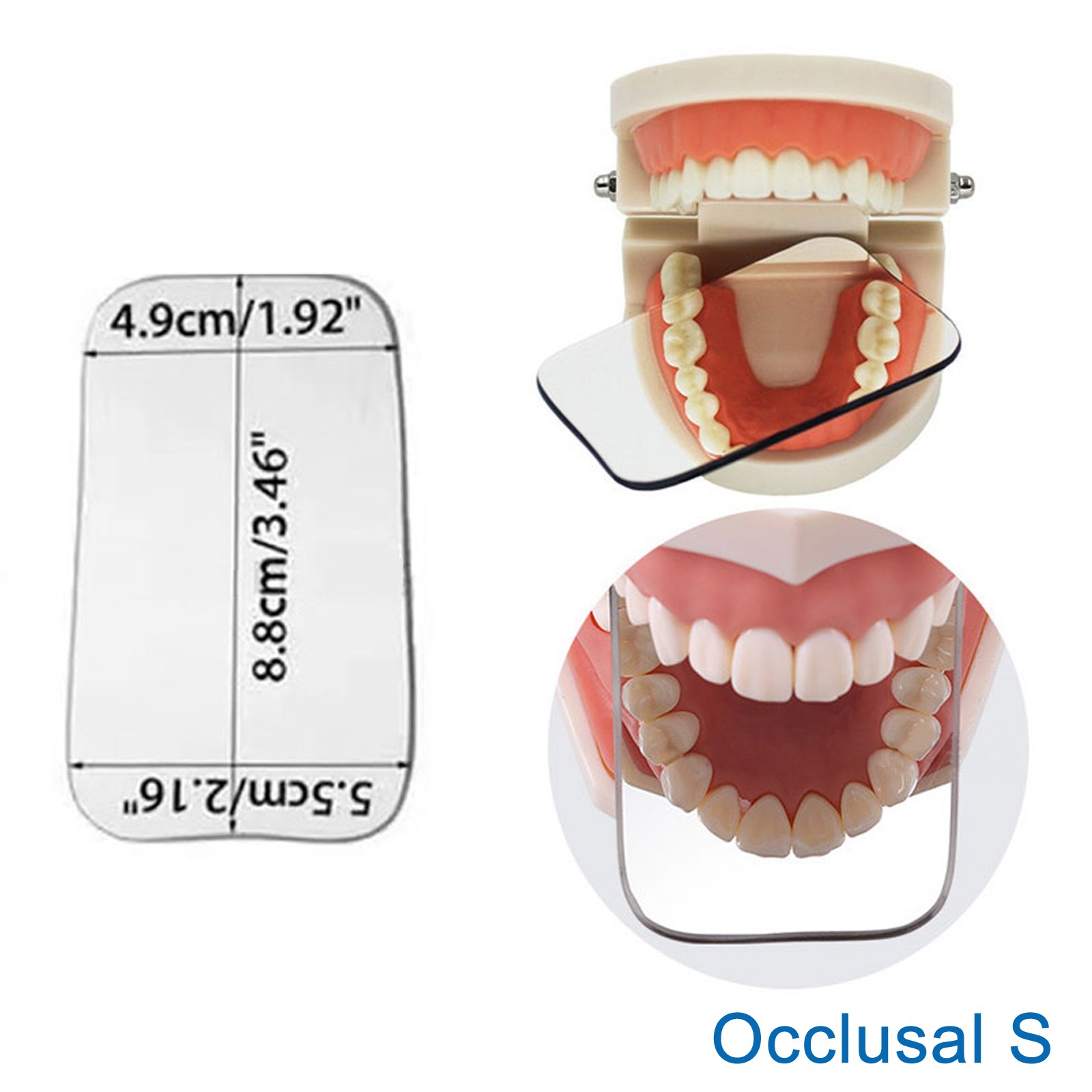 Dental Intraoral Orthodontic Occlusal 2Side Photographic Glass Mirror Photograpy