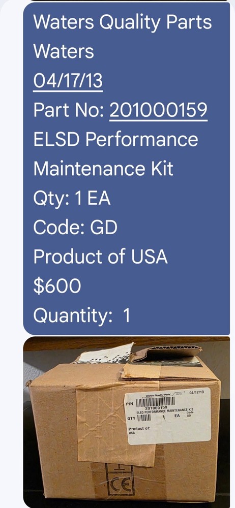 Waters 201000159 ELS Detector Kit