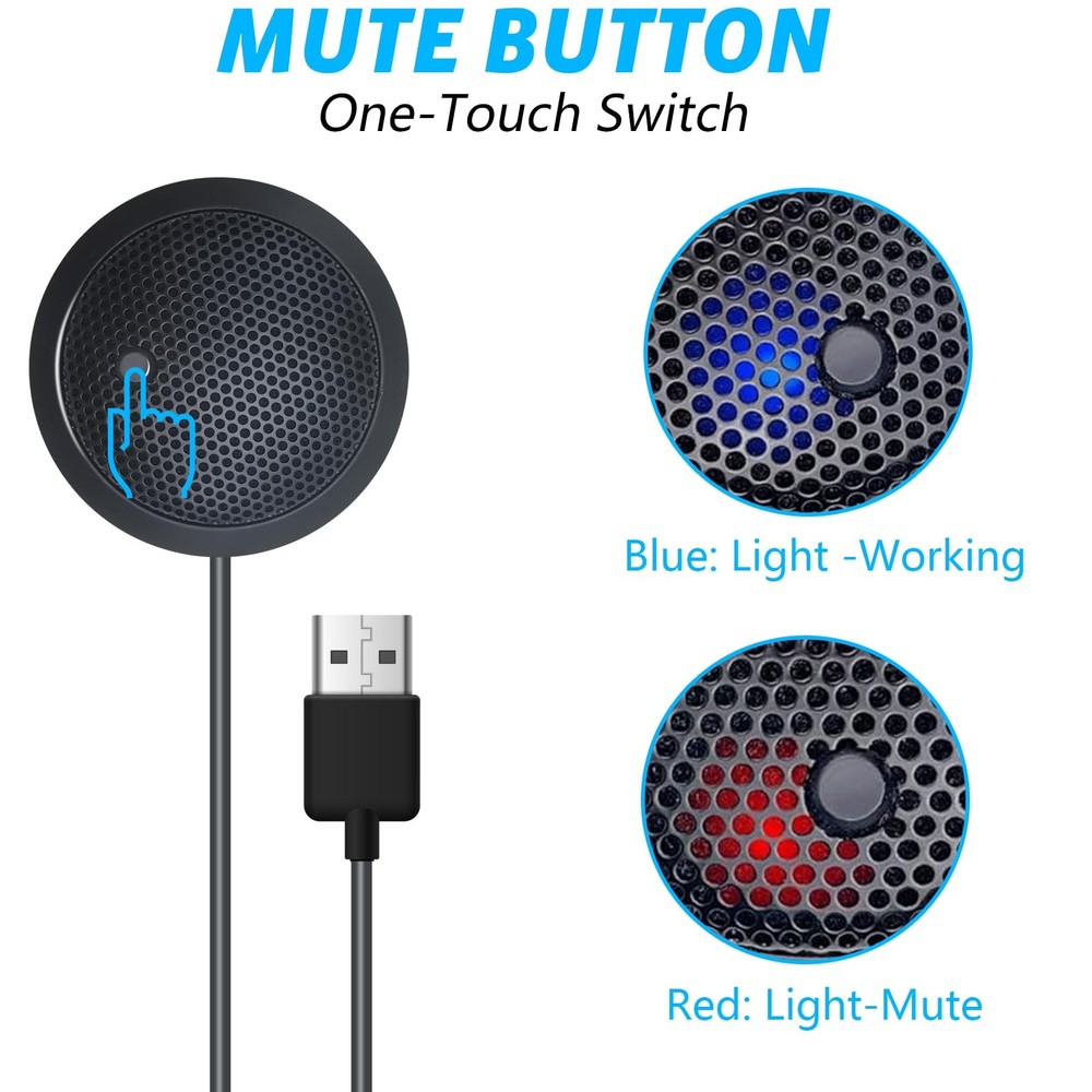 USB Microphone with Mute Key, Desktop Computer & Conference Use | Clear Audio