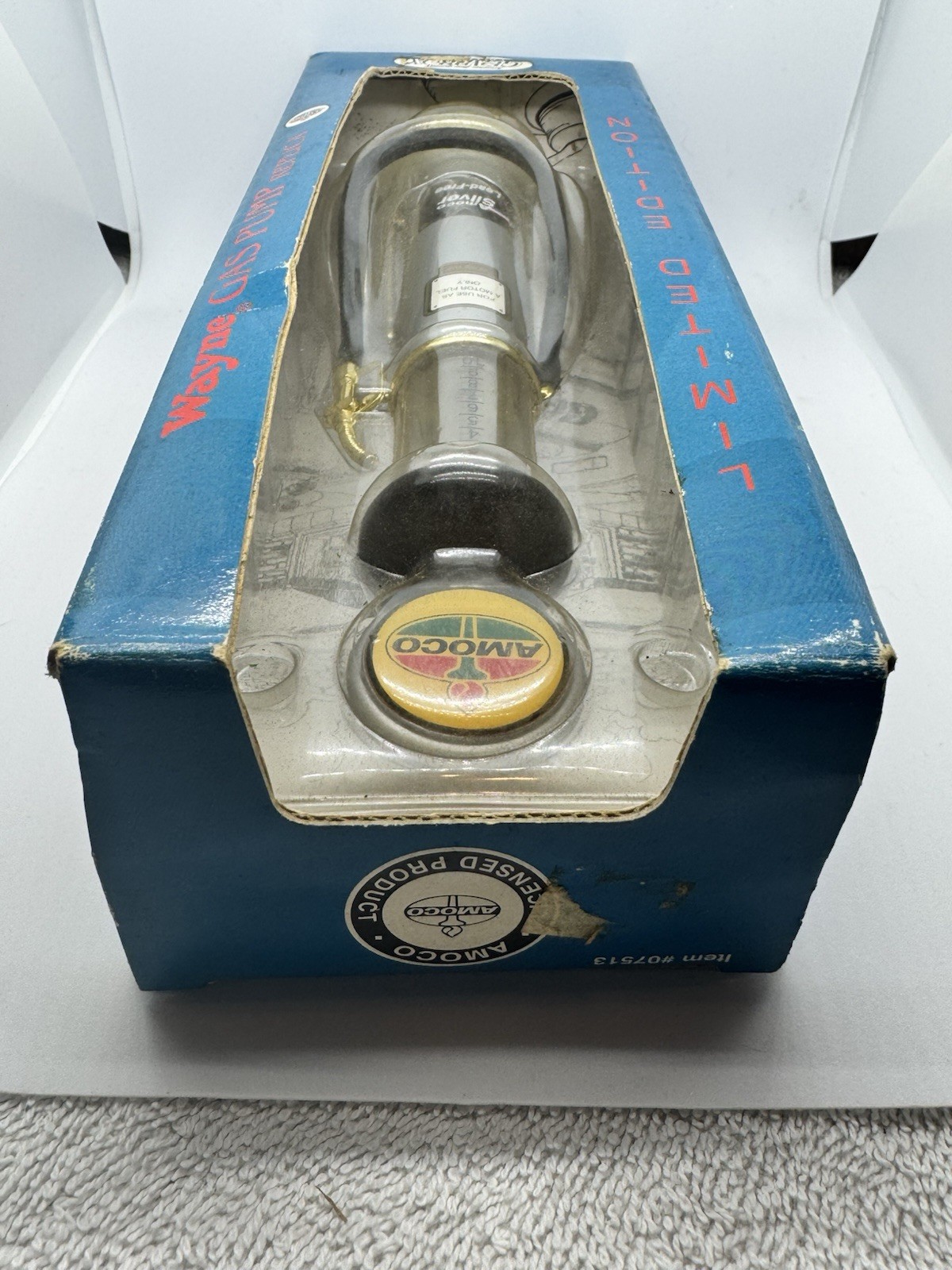 Limited Edition Replica Gas Pump Amoco Silver Wayne Gearbox