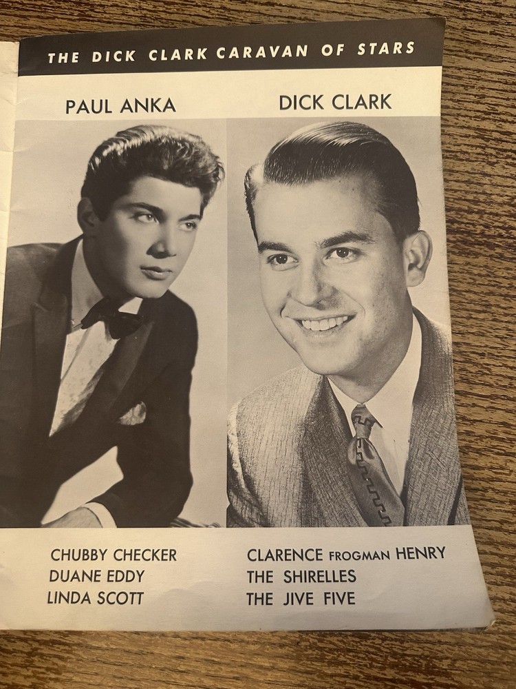 DICK CLARK CARAVAN OF STARS PROGRAM 1960'S PAUL ANKA CHUBBY CHECKER JIVE FIVE