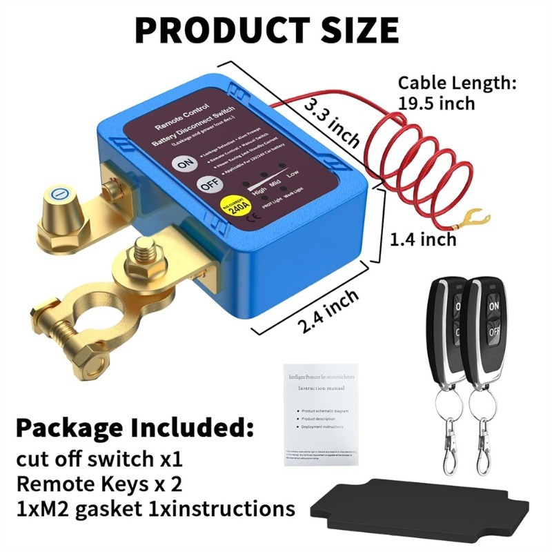 Remote Control Car Battery Switch Disconnect Power Kill Master Isolator Cut Off