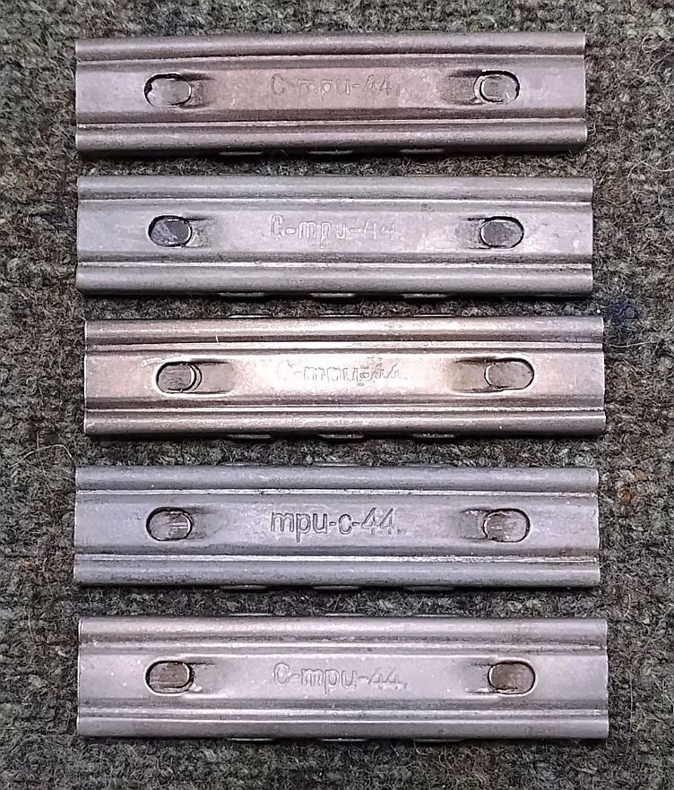 Scarce WWII German 1944 Dated (C-mpu-44) K98 Mauser Stripper Clips, Lot of 5