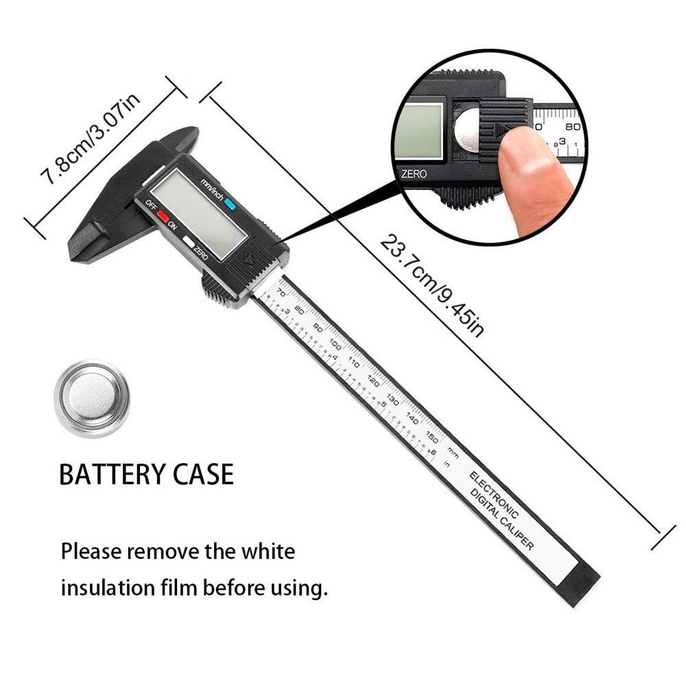 Digital Calipers-150mm/ 6” Electronic Micrometer Caliper Measuring Tool with ...