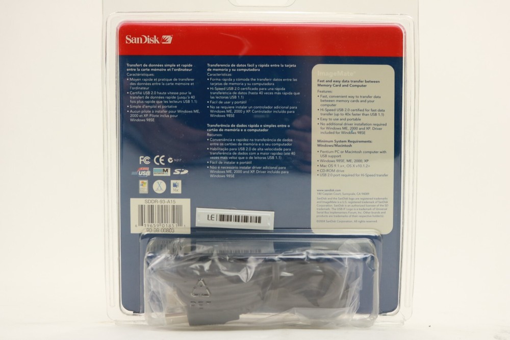 SanDisk ImageMate 2.0 USB Memory Card Reader Writer Easy Data Transfer