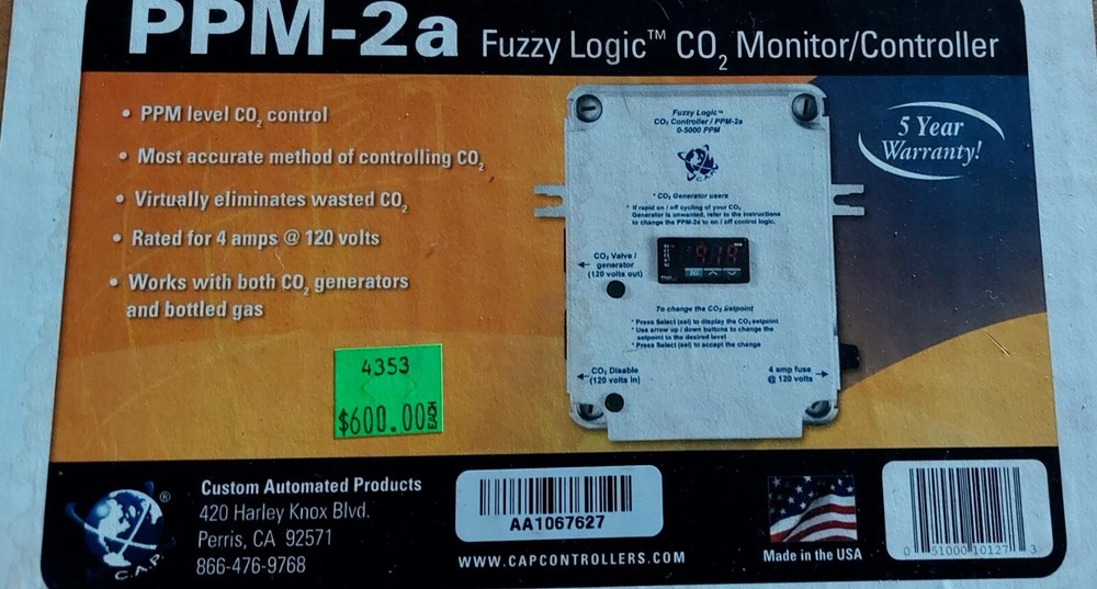 Fuzzy Logic CO2 Monitor/Controller PPM-2a