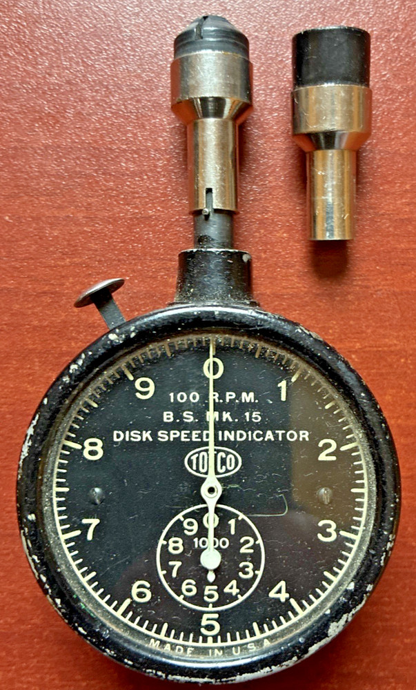 Vintage US Navy Totco Disk Speed Indicator WORKING