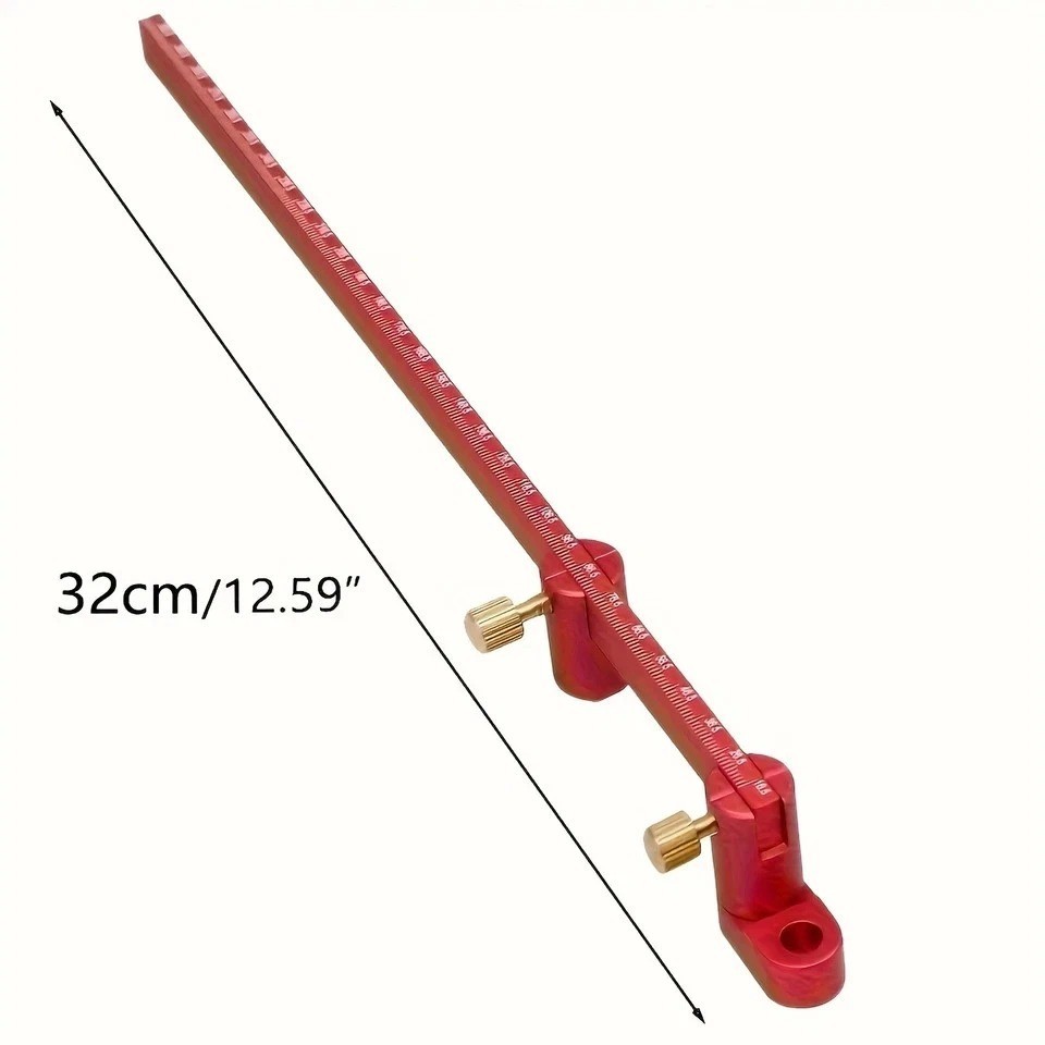 Adjustable Compass Ruler - Precision Circle Drawing for Woodworking & Drafting