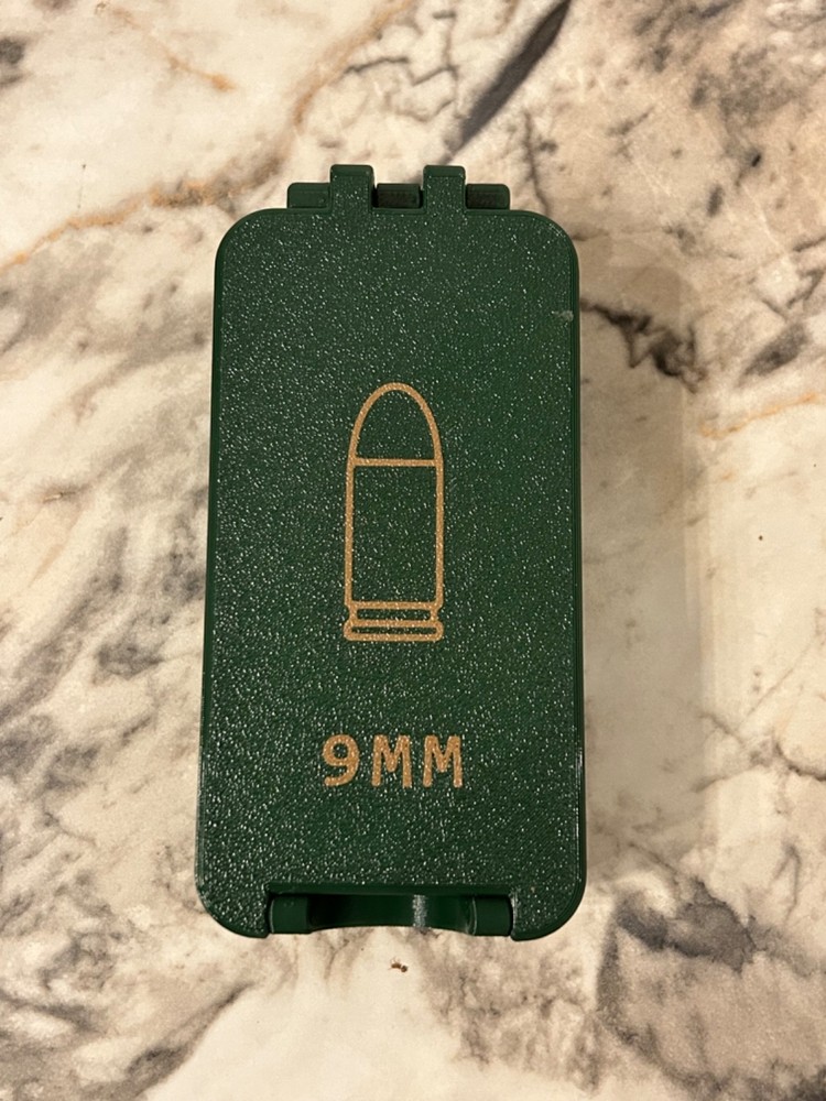 9mm Ammo Box Snap Lock 50 Round Compact Storage (Same Day Ship)