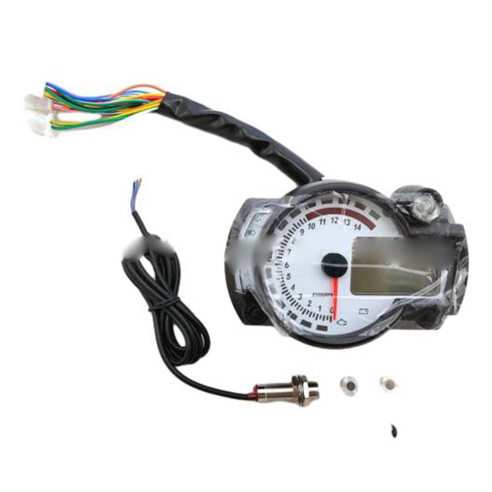 LCD Motorcycle Speedometer Tachometer Odometer Gauge Instrument