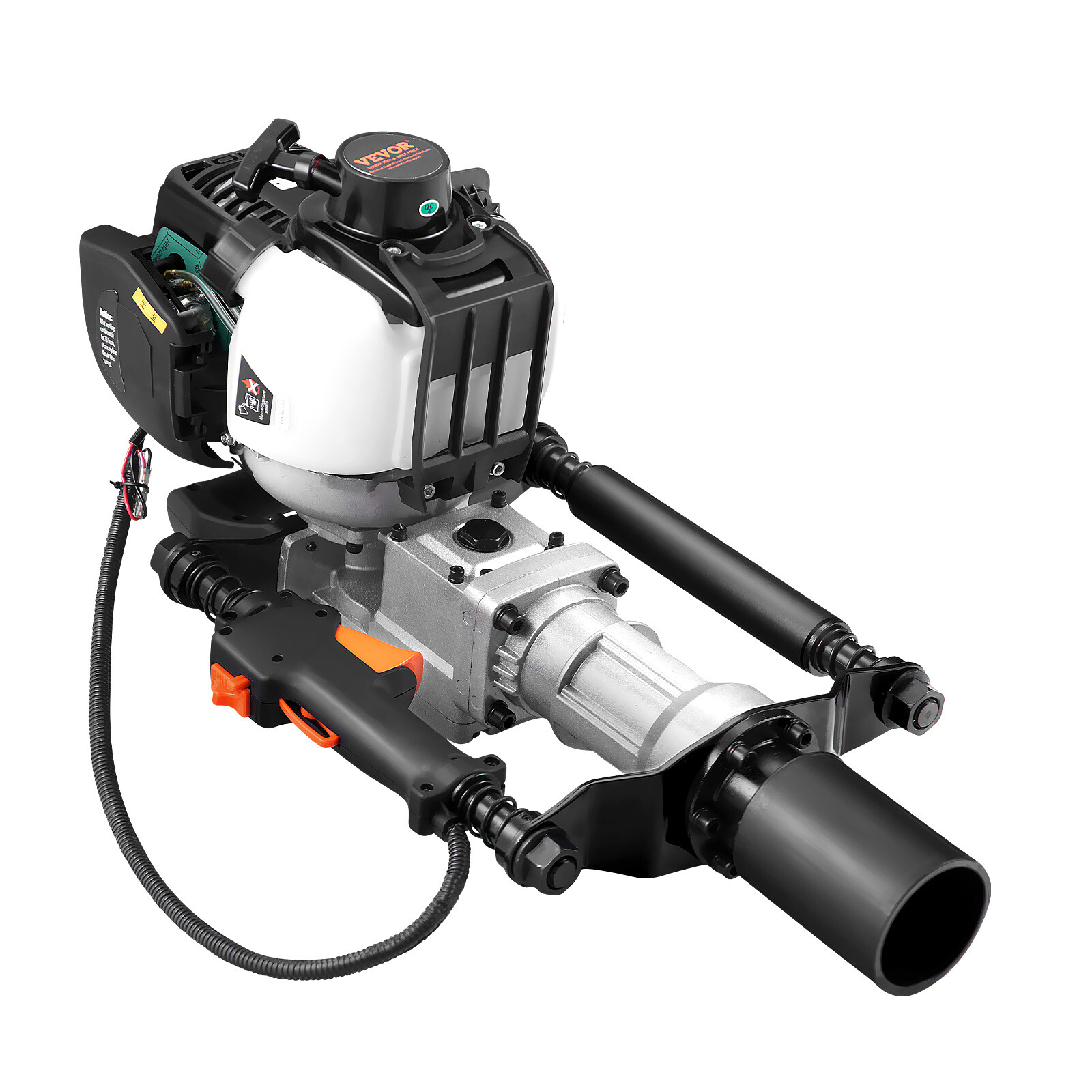 VEVOR 37.77cc Gas-Powered T Post Driver 4-Stroke Fence Piling Pounder w/ 2 Head