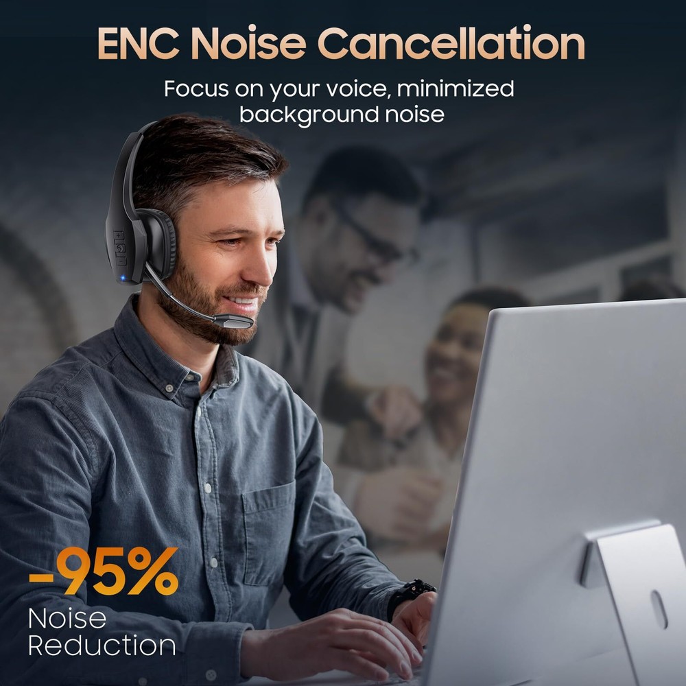 Trucker Bluetooth Headset, Wireless Headset with Mic, Bluetooth Headsets