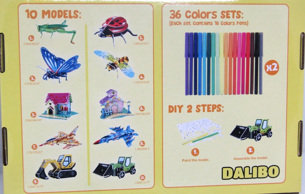 Dalibo 3-D Coloring Puzzle Set.