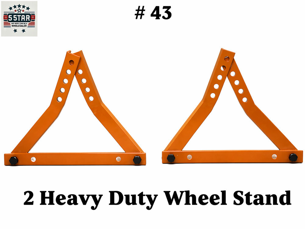 SET#43 FRAME MACHINE 2 UNIVERSAL WHEEL STANDS ADJUSTABLE CHIEF STYLE 674507