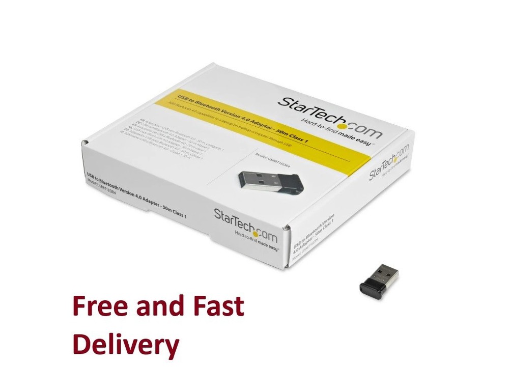 StarTech Mini USB Bluetooth 4.0 Adapter - 50m(165ft) Class 1 Brand New with Box
