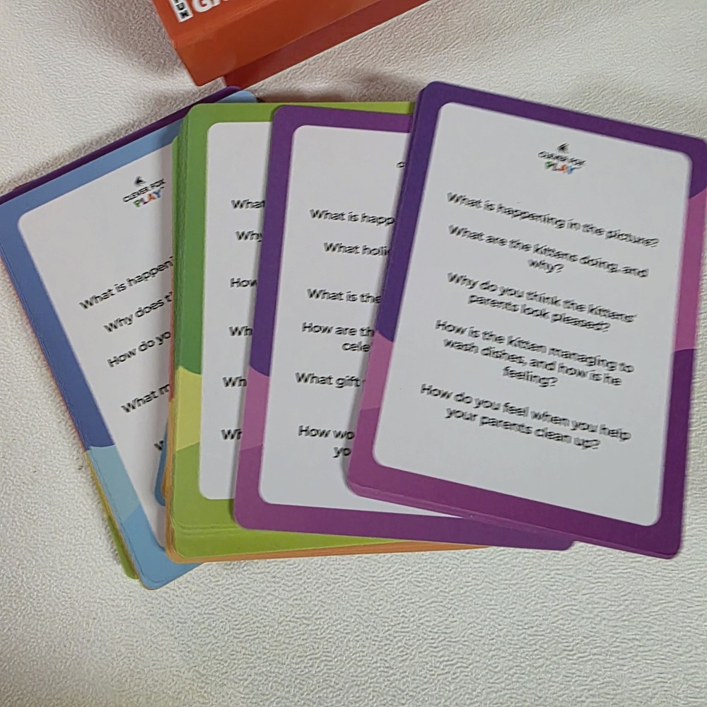 Who What Why Conversation Cards for Kids Develop Logic & Social Intelligence 4+