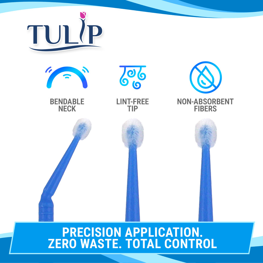 400 Dental Micro Applicator Brushes 2.0mm Blue Regular Disposable Bendable