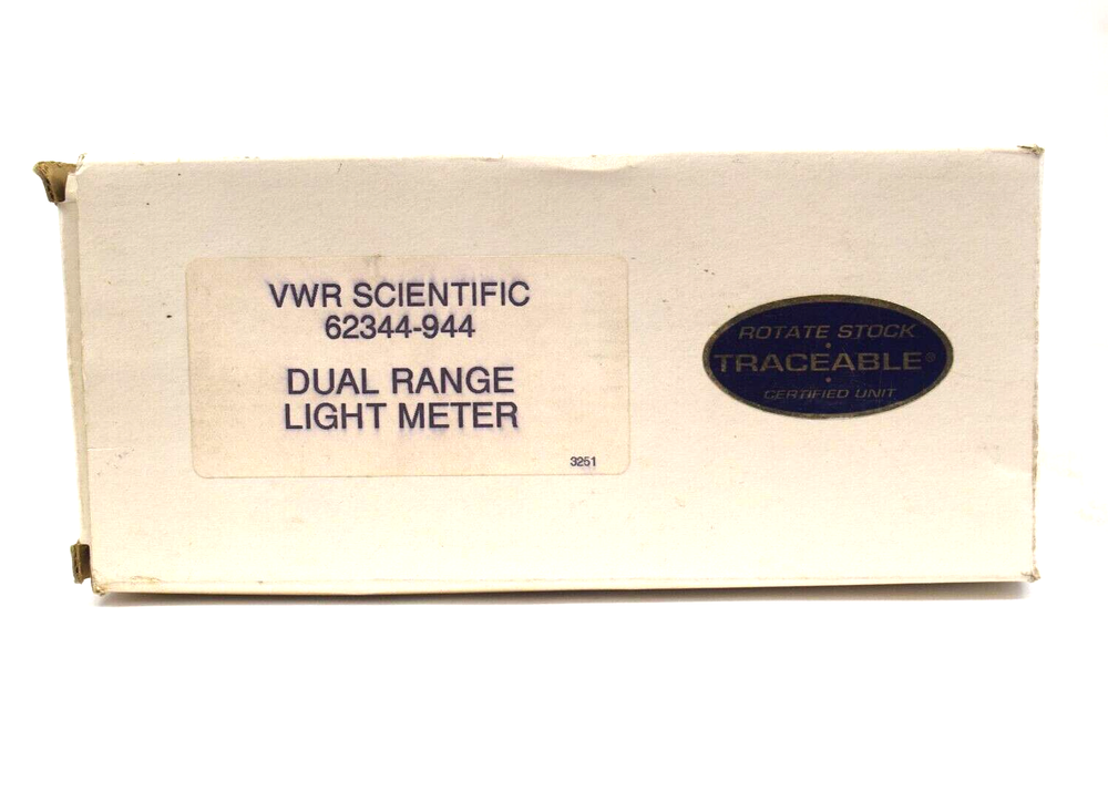 VWR Scientific Dual Range Light Meter 62344-944 Traceable
