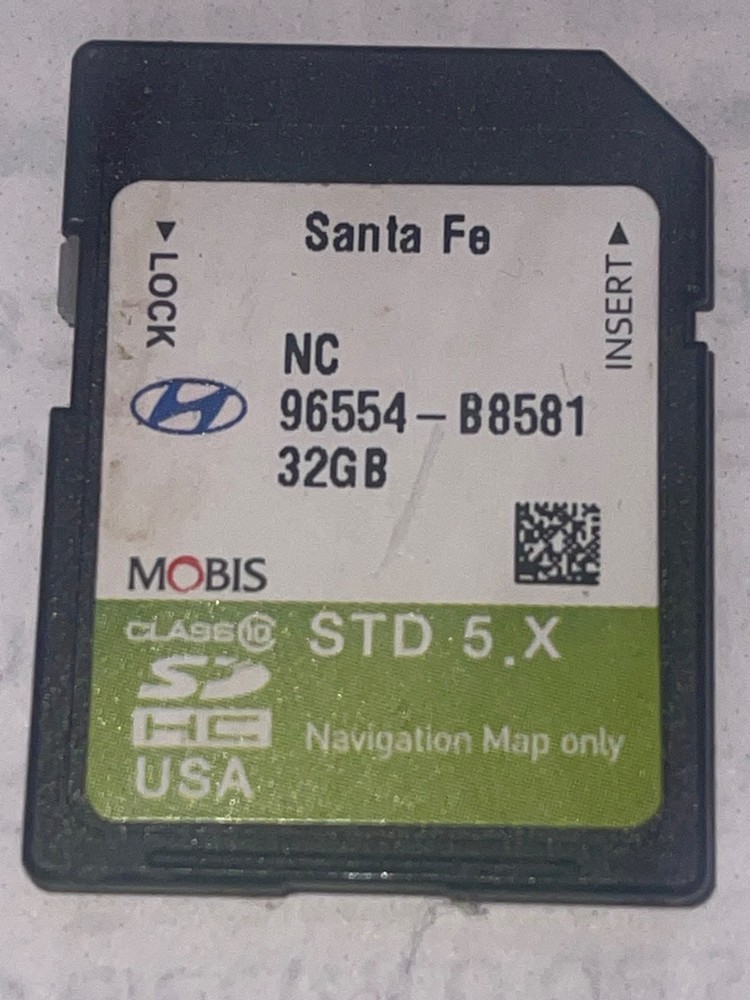 Santa Fe Navigation SD Card MEMORY Map USA4-B8581 OEM