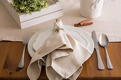 CAMZ38726 Solid Chambray, Table 14x108, Chambray 14x108" Runner Natural