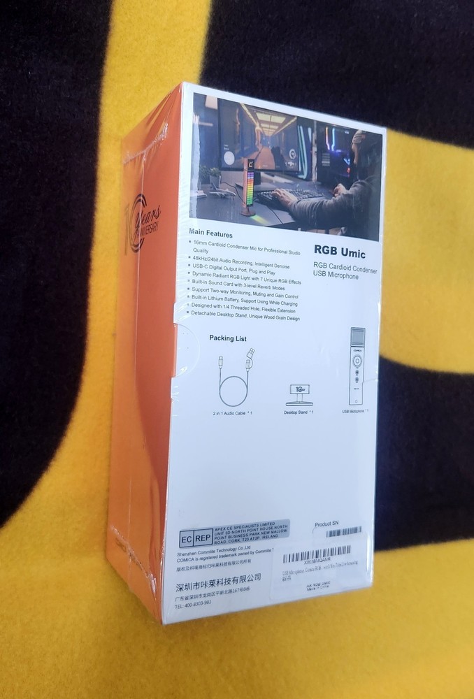 Comica RGB Umic USB Microphone for iPhone Android laptop Computer New Sealed