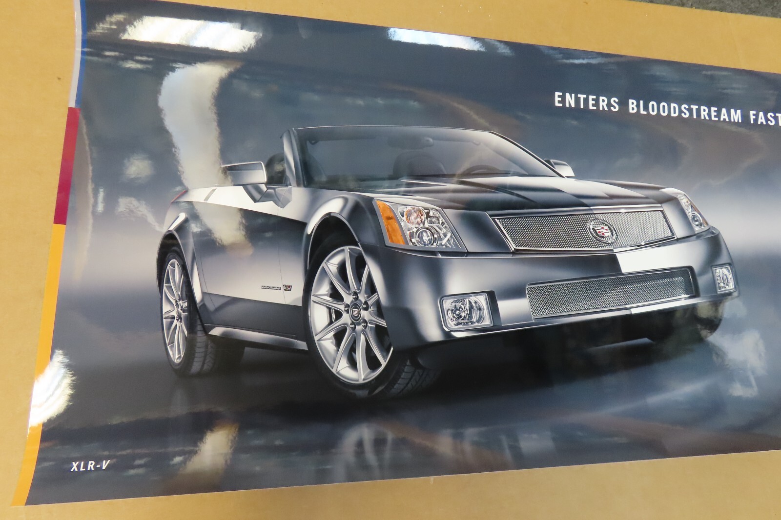 Factory GM original dealership Cadillac XLR-V, V series factory poster showroom