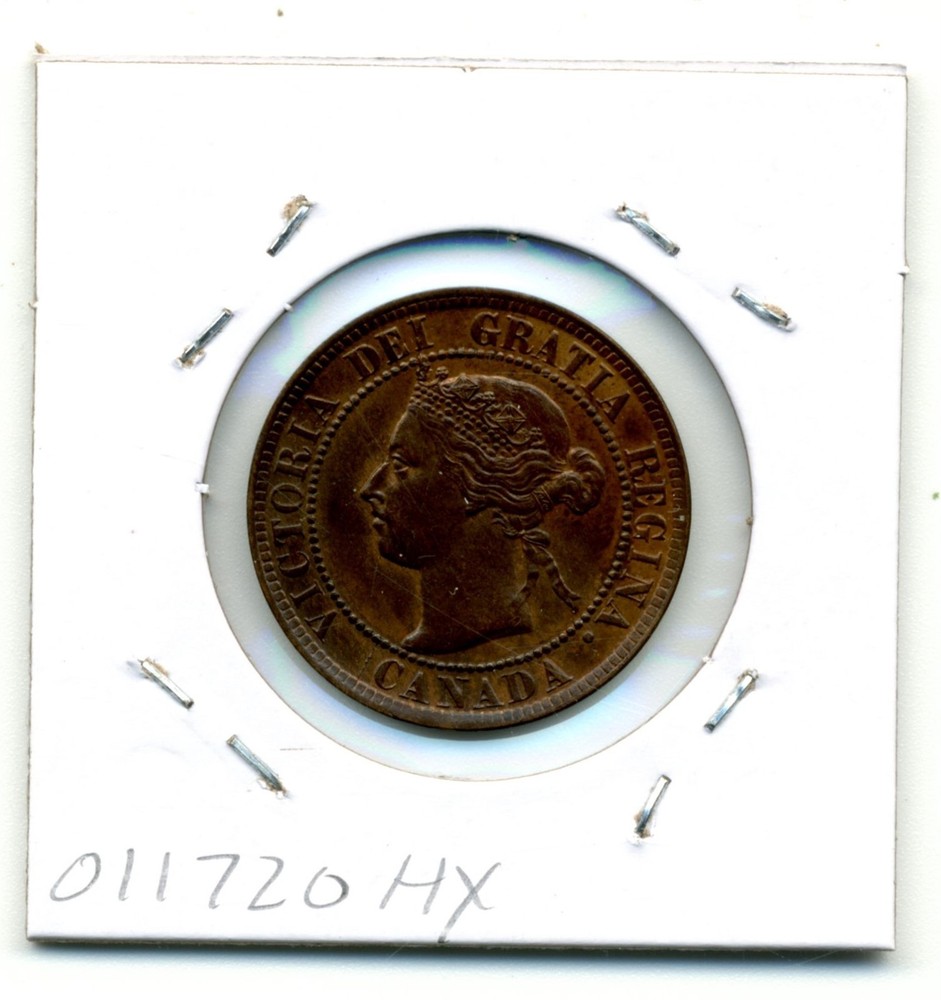 Canada. Large Cent. 1893 About Uncirculated subdued Red