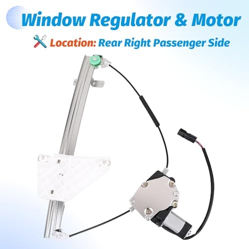 Rear Left Driver & Right Passenger Side Power Window Regulator with Motor