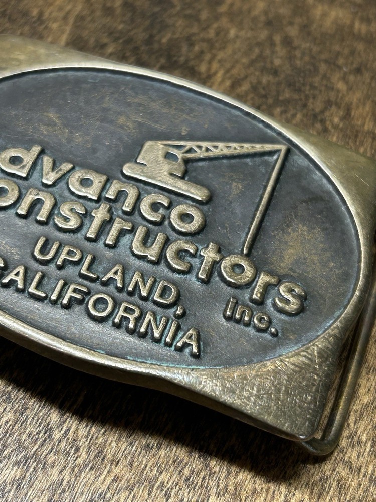 Advance Constructors 1983 Belt Buckle Upland Calif.