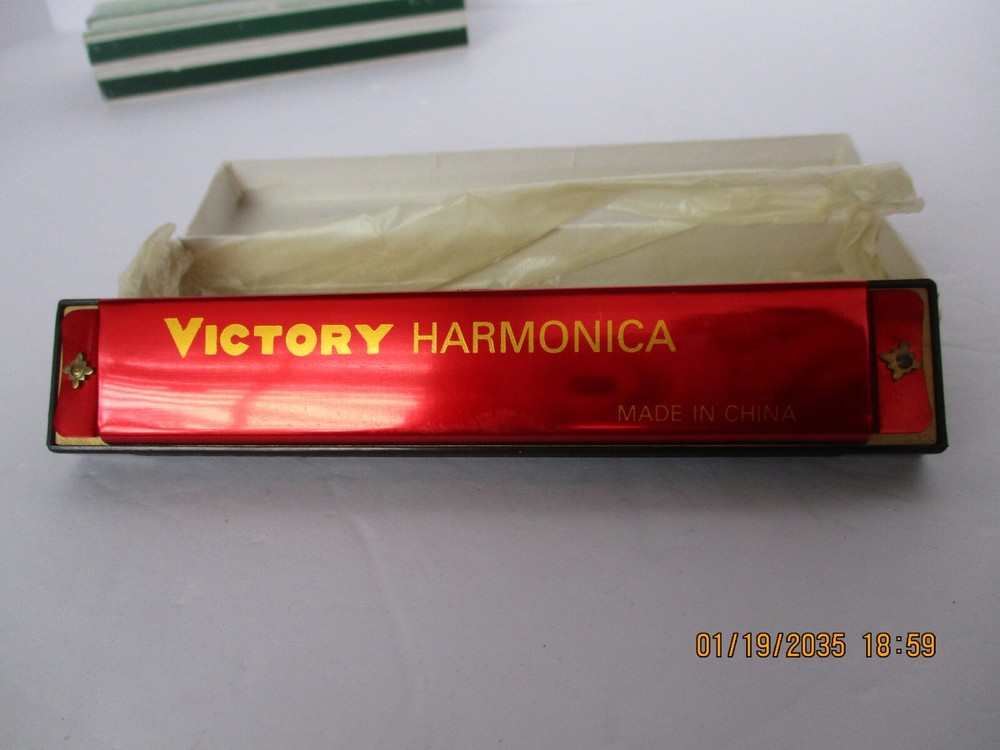 Harmonica "Victory" Red Color With Original Box