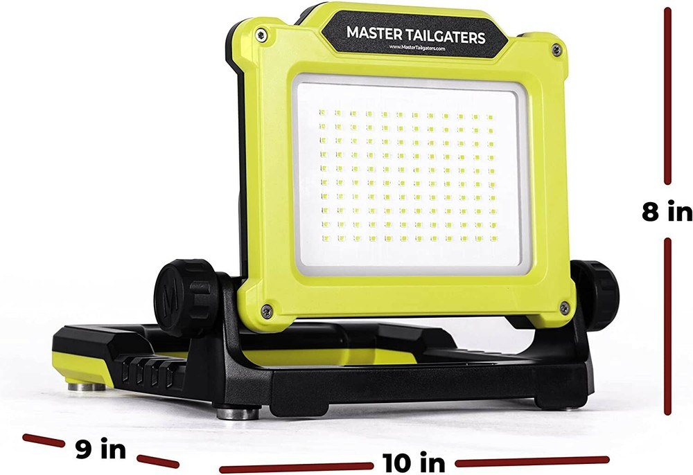 Master Tailgaters LED Work Flood Light Compatible for Dewalt 20v Battery