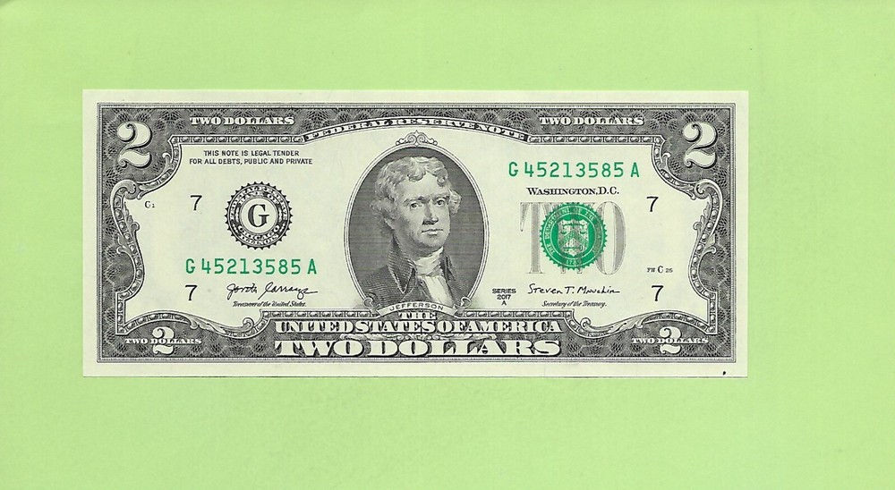 2017A ..UNCIRC $2  G 4521 3585 A .... 2017A $2  G-A      NICE NOTE      FRN
